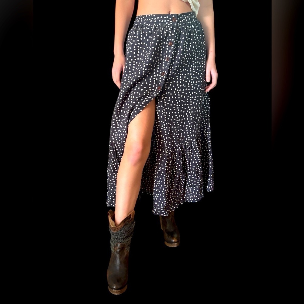 American Eagle AE77 premium 100% Linen Button up Maxi /Midi Skirt NWT